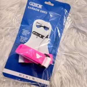 🤸‍♂️Gibson Pink and White Gymnastics Grips 🌈